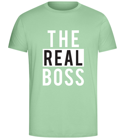 It's the REAL Boss Design - Comfort Unisex T-Shirt_ICE GREEN_front