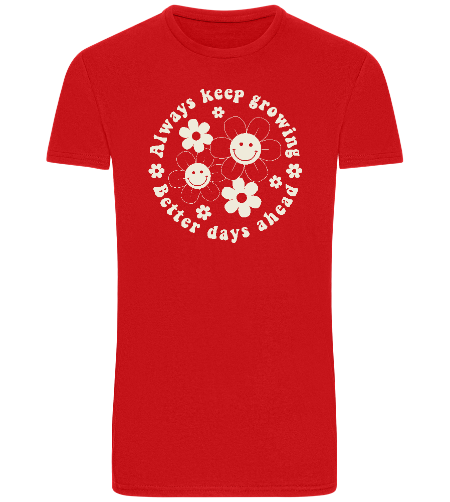 Keep Growing Design - Basic Unisex T-Shirt_RED_front