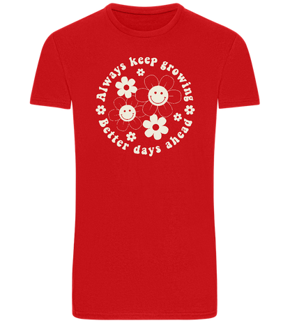 Keep Growing Design - Basic Unisex T-Shirt_RED_front