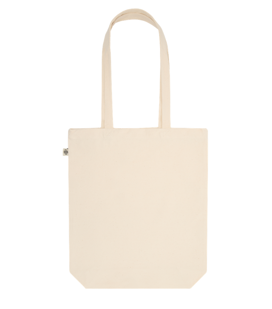 Premium organic canvas shopping bag_BEIGE_front