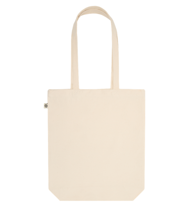 Premium organic canvas shopping bag_BEIGE_front