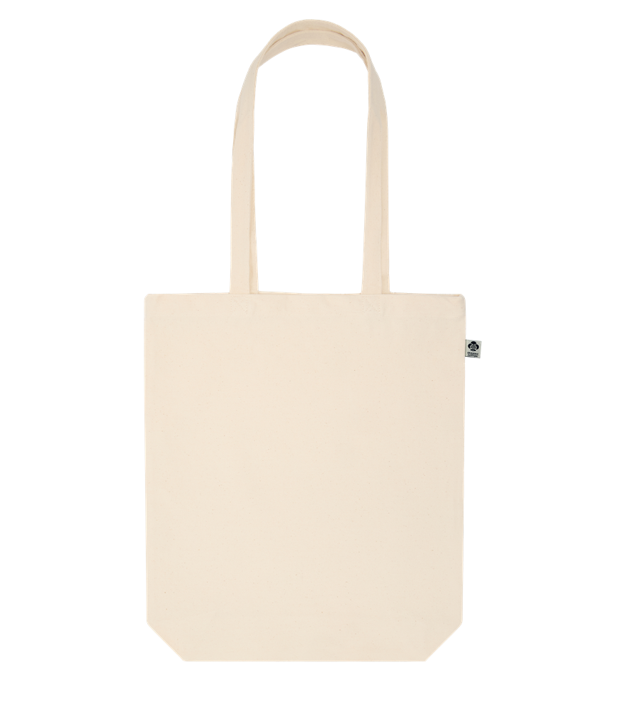 Premium organic canvas shopping bag_BEIGE_back