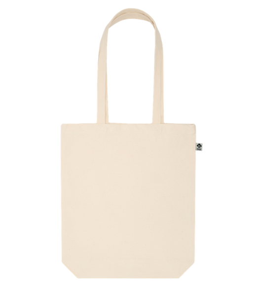 Premium organic canvas shopping bag_BEIGE_back