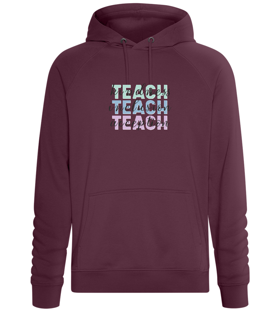 Kindness Inclusion Acception Design - Comfort unisex hoodie_BORDEAUX_front