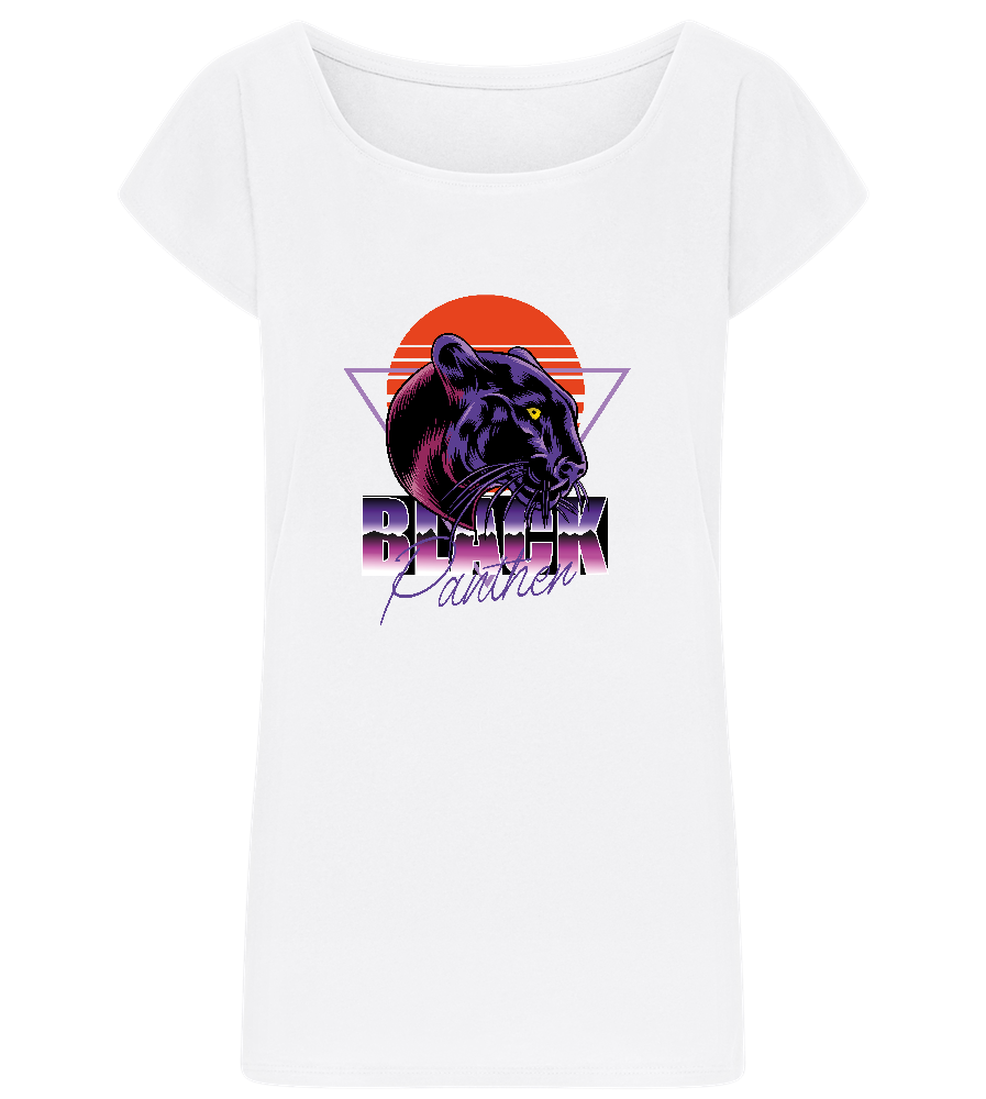 Retro Panther 4 Design - Comfort long t-shirt_WHITE_front