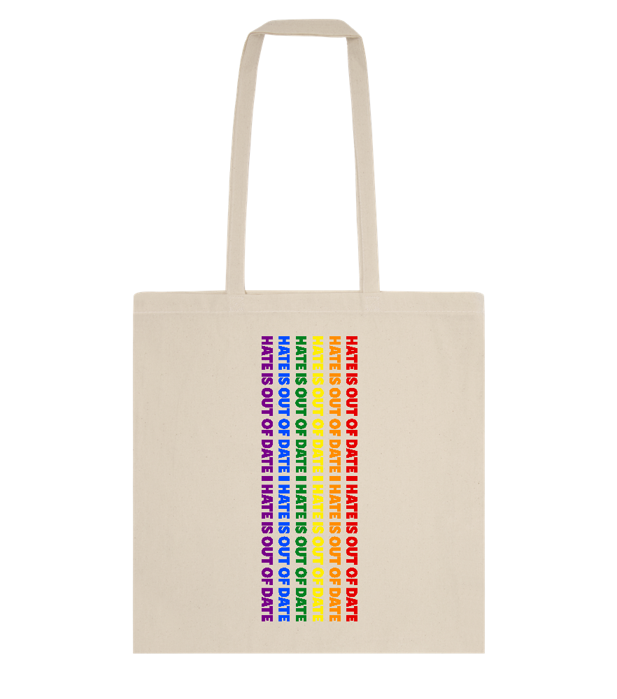 Hate Out of Date Design - Essential cotton tote bag_BEIGE_front