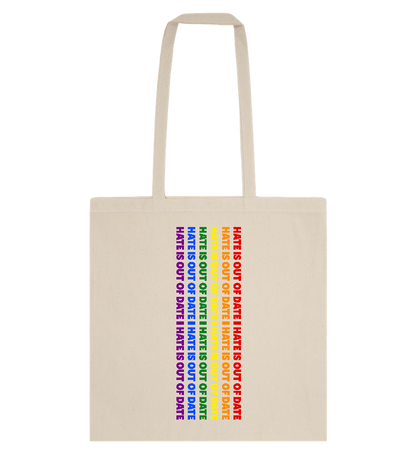 Hate Out of Date Design - Essential cotton tote bag_BEIGE_front