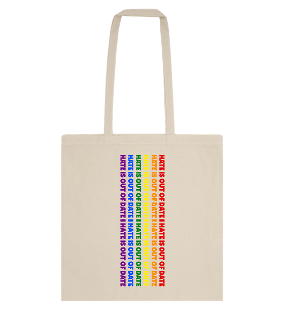 Hate Out of Date Design - Essential cotton tote bag_BEIGE_front