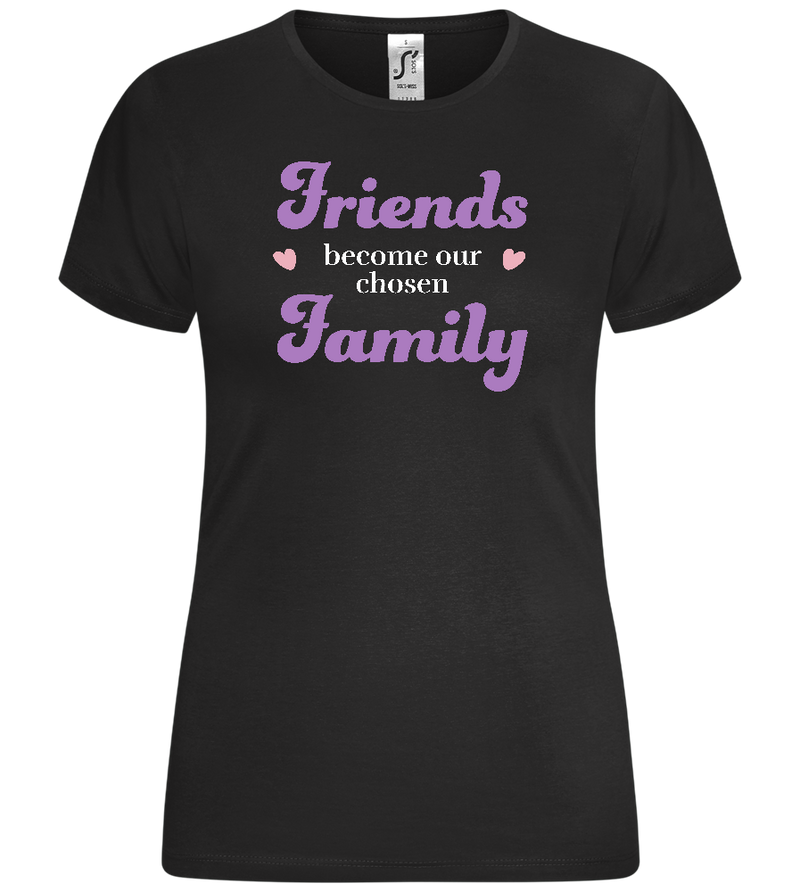 Our Chosen Family Design - Comfort women's t-shirt_DEEP BLACK_front