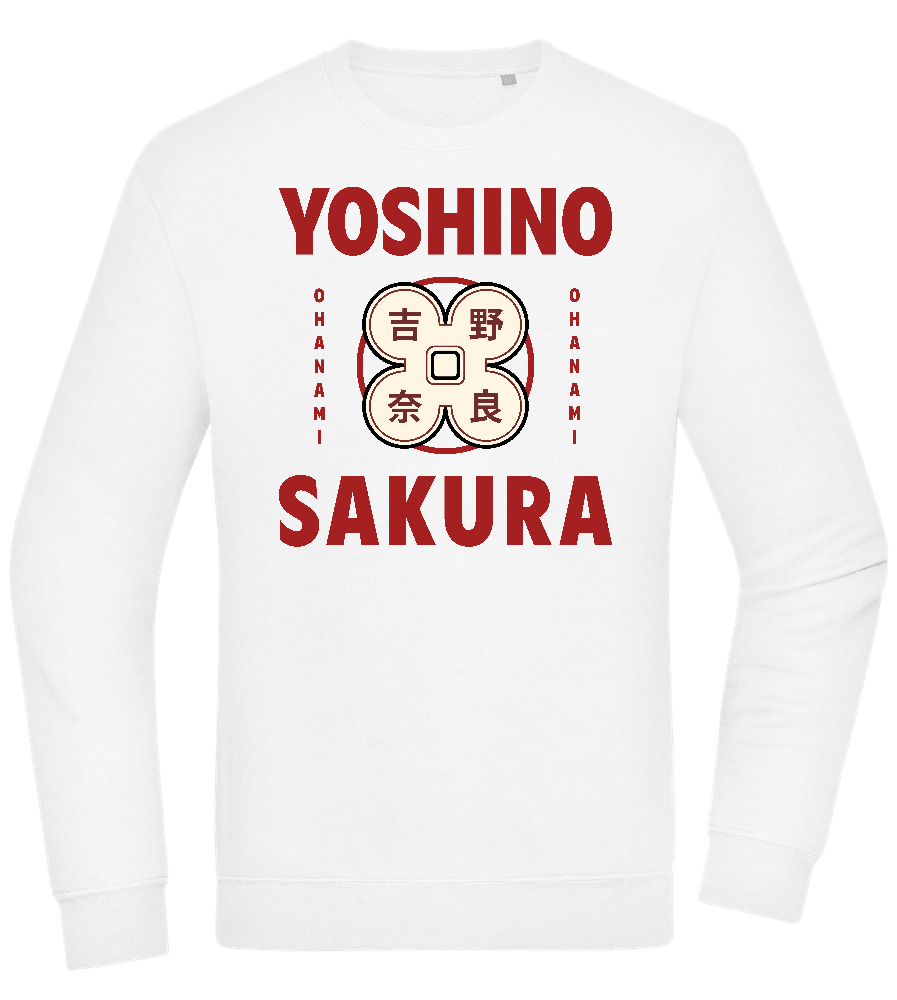 Yoshino Sakura Design - Comfort Essential Unisex Sweater_WHITE_front