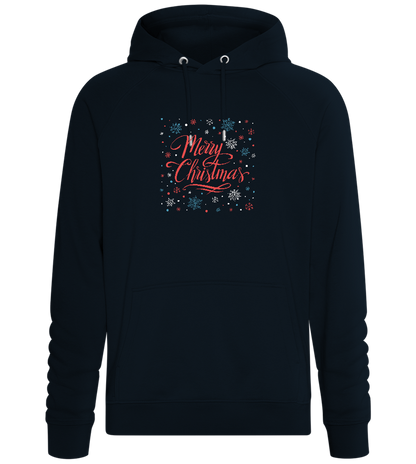 Merry Christmas Snowflakes Design - Comfort unisex hoodie_BLACK_front