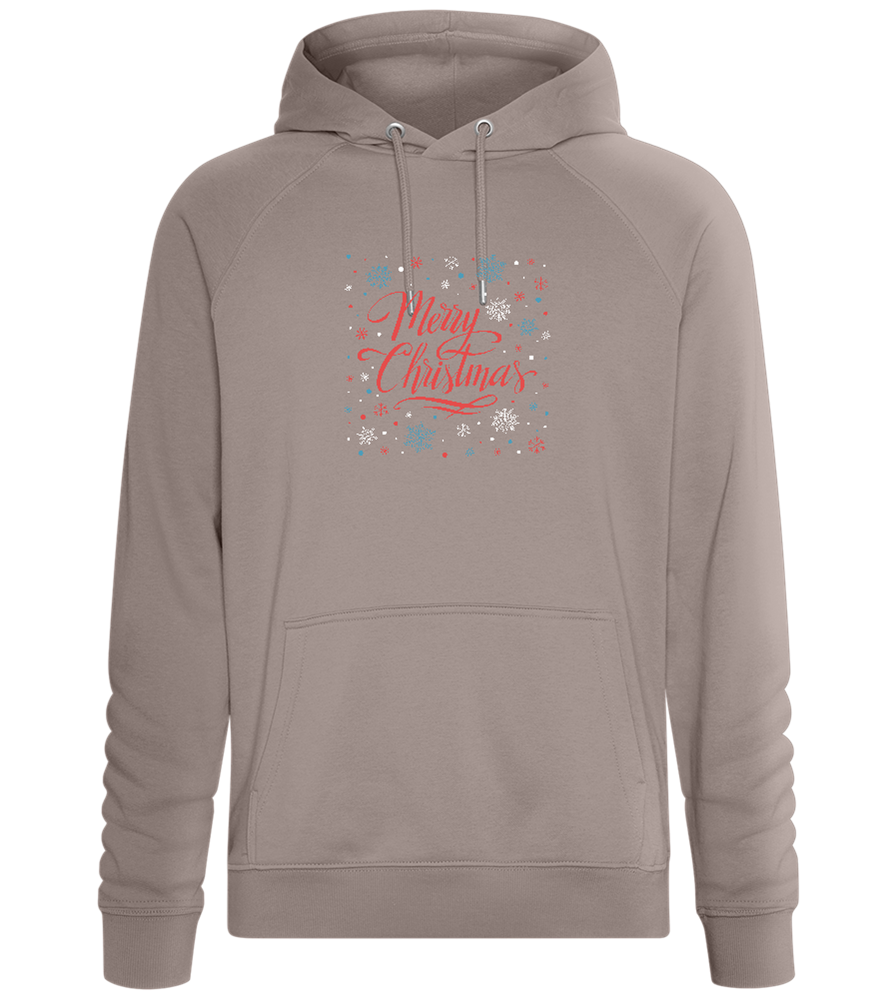 Merry Christmas Snowflakes Design - Comfort unisex hoodie_CHARCOAL CHIN_front