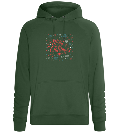 Merry Christmas Snowflakes Design - Comfort unisex hoodie_GREEN BOTTLE_front