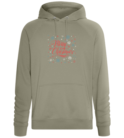 Merry Christmas Snowflakes Design - Comfort unisex hoodie_KHAKI_front