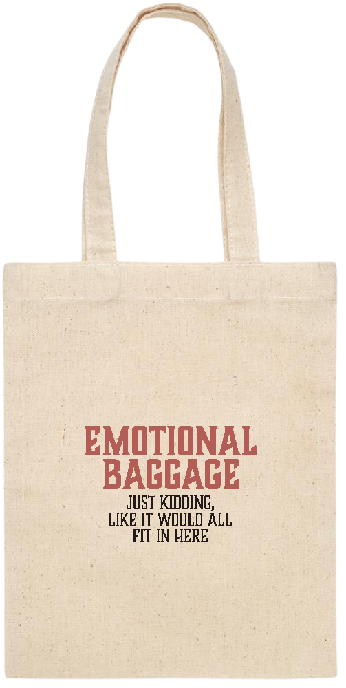 Emotional Baggage Design - Essential small colored handle gift bag_BEIGE_front