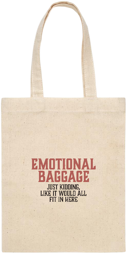 Emotional Baggage Design - Essential small colored handle gift bag_BEIGE_front