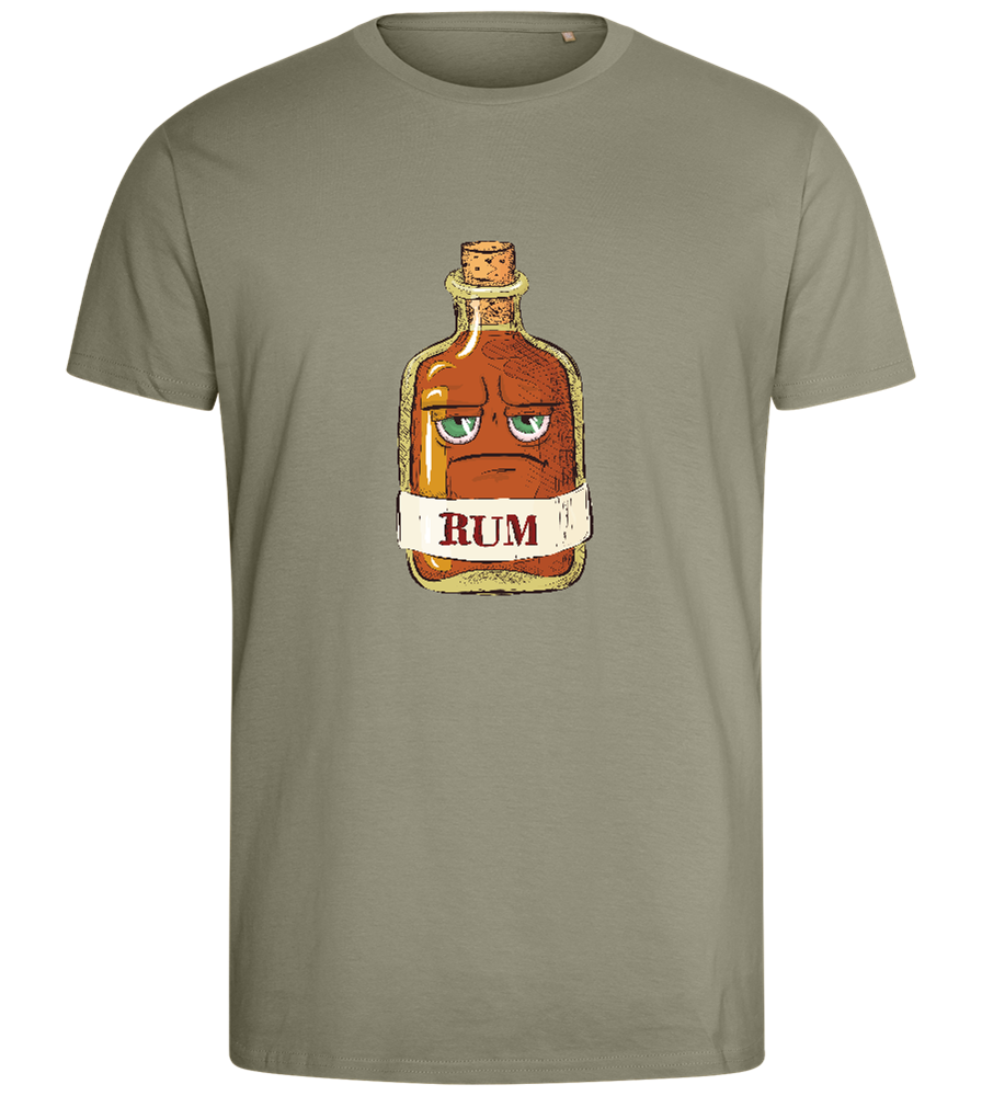 A Rum Bottle Design - Comfort men's fitted t-shirt_KHAKI_front