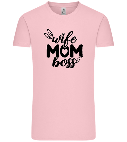 Wife Mom Boss Design - Comfort Unisex T-Shirt_CANDY PINK_front