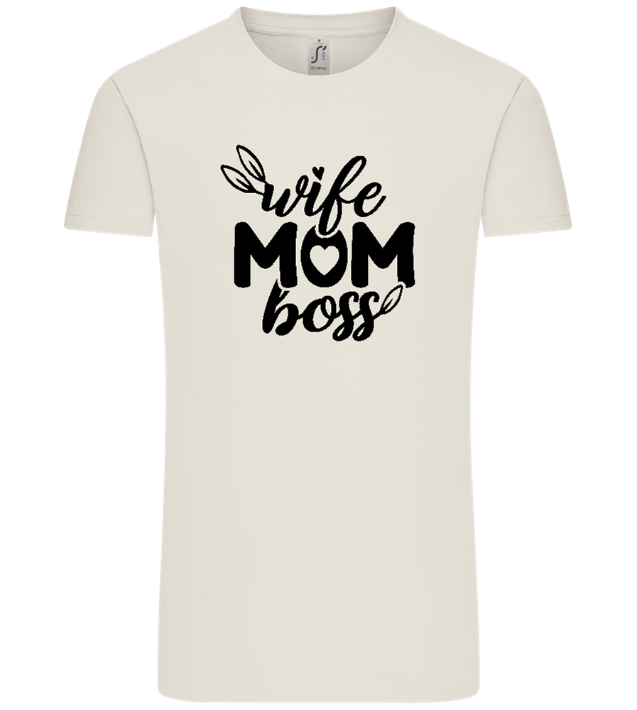 Wife Mom Boss Design - Comfort Unisex T-Shirt_ECRU_front