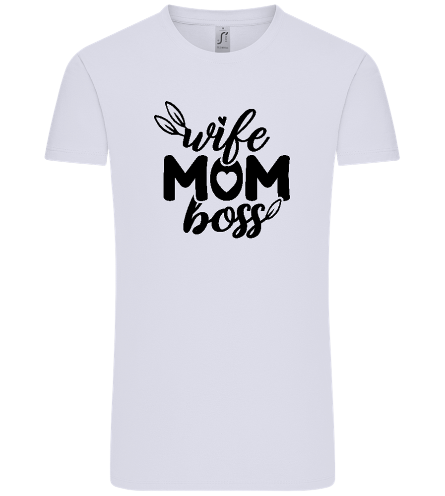 Wife Mom Boss Design - Comfort Unisex T-Shirt_LILAK_front