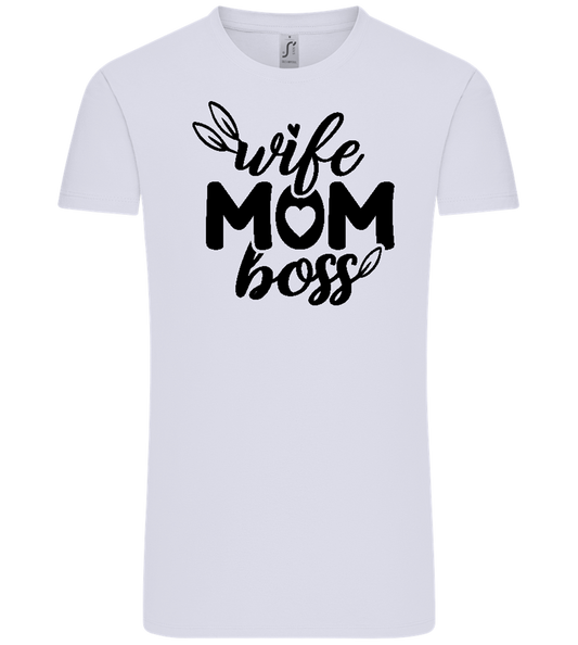 Wife Mom Boss Design - Comfort Unisex T-Shirt_LILAK_front