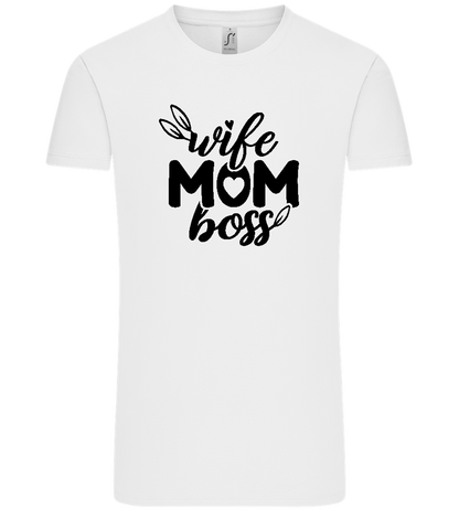 Wife Mom Boss Design - Comfort Unisex T-Shirt_WHITE_front