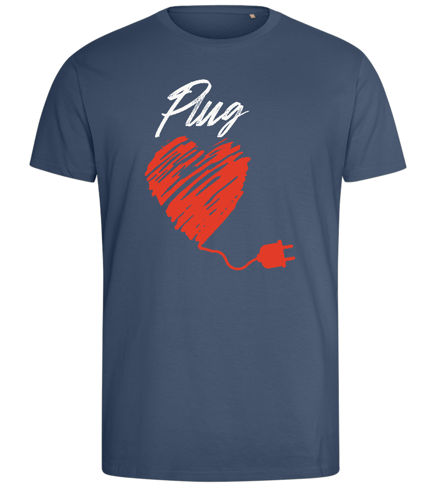 Plug Design - Comfort men's fitted t-shirt_DENIM_front