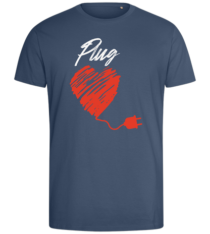 Plug Design - Comfort men's fitted t-shirt_DENIM_front