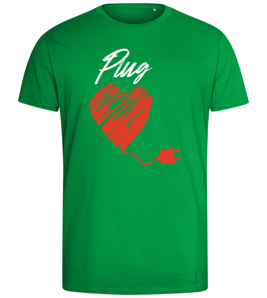 Plug Design - Comfort men's fitted t-shirt_MEADOW GREEN_front