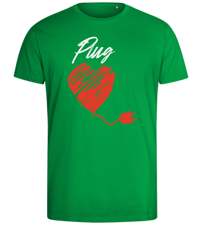 Plug Design - Comfort men's fitted t-shirt_MEADOW GREEN_front