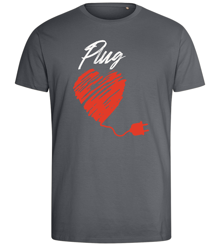 Plug Design - Comfort men's fitted t-shirt_MOUSE GREY_front