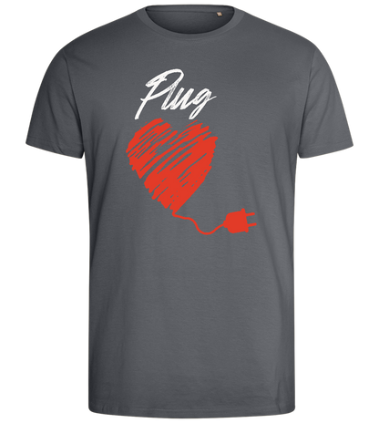 Plug Design - Comfort men's fitted t-shirt_MOUSE GREY_front