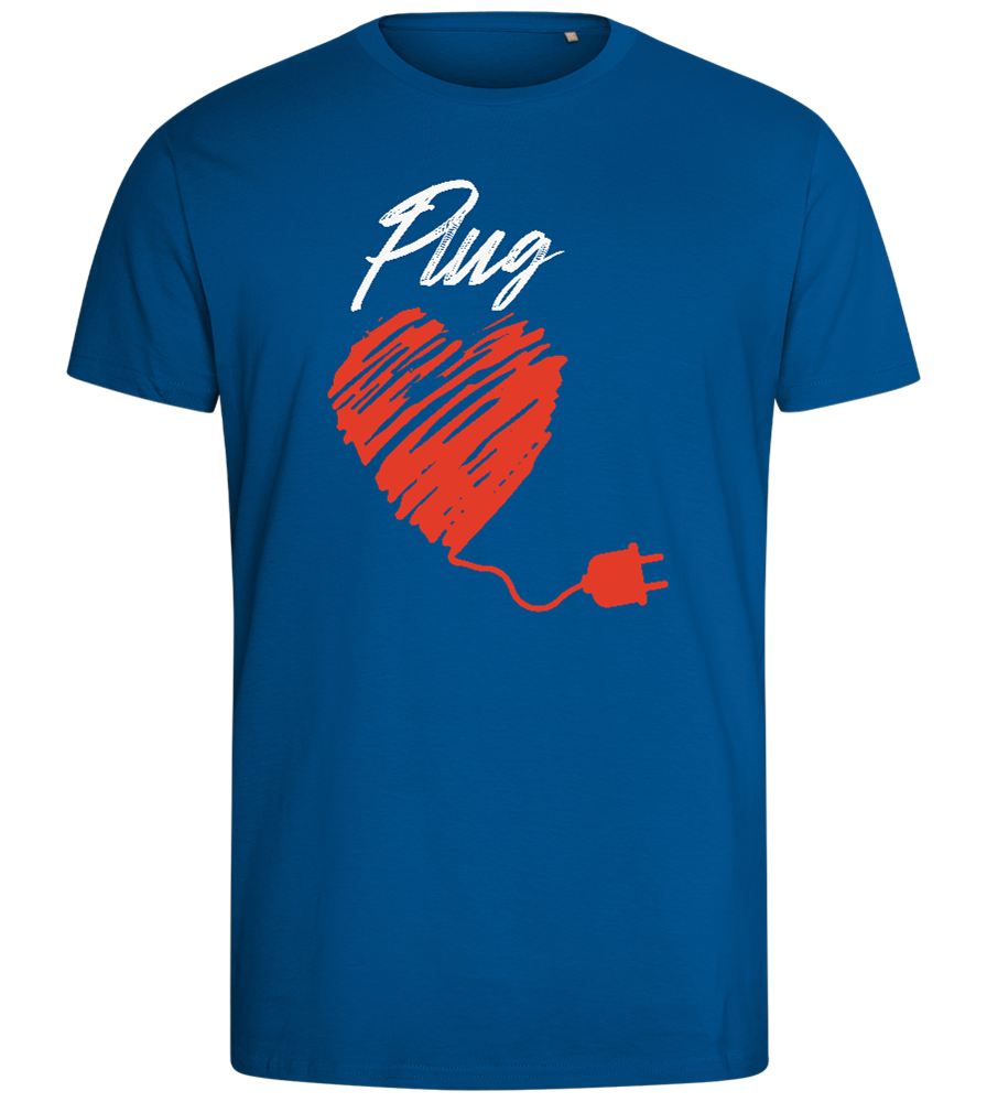 Plug Design - Comfort men's fitted t-shirt_ROYAL_front