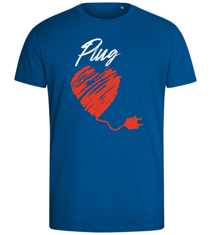 Plug Design - Comfort men's fitted t-shirt_ROYAL_front