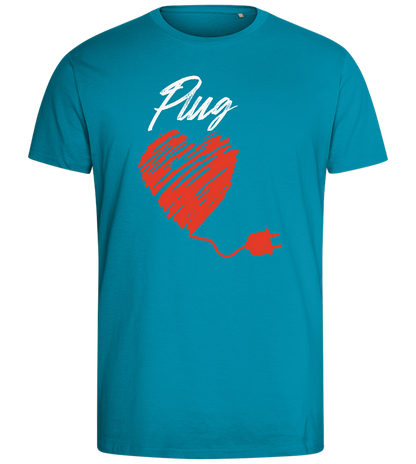 Plug Design - Comfort men's fitted t-shirt_TURQUOISE_front