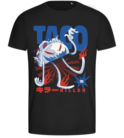 Taco Killer Design - Basic men's fitted t-shirt_DEEP BLACK_front