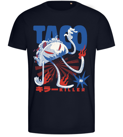 Taco Killer Design - Basic men's fitted t-shirt_FRENCH NAVY_front