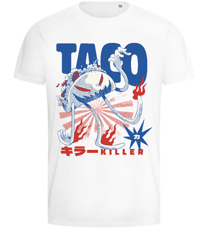 Taco Killer Design - Basic men's fitted t-shirt_WHITE_front