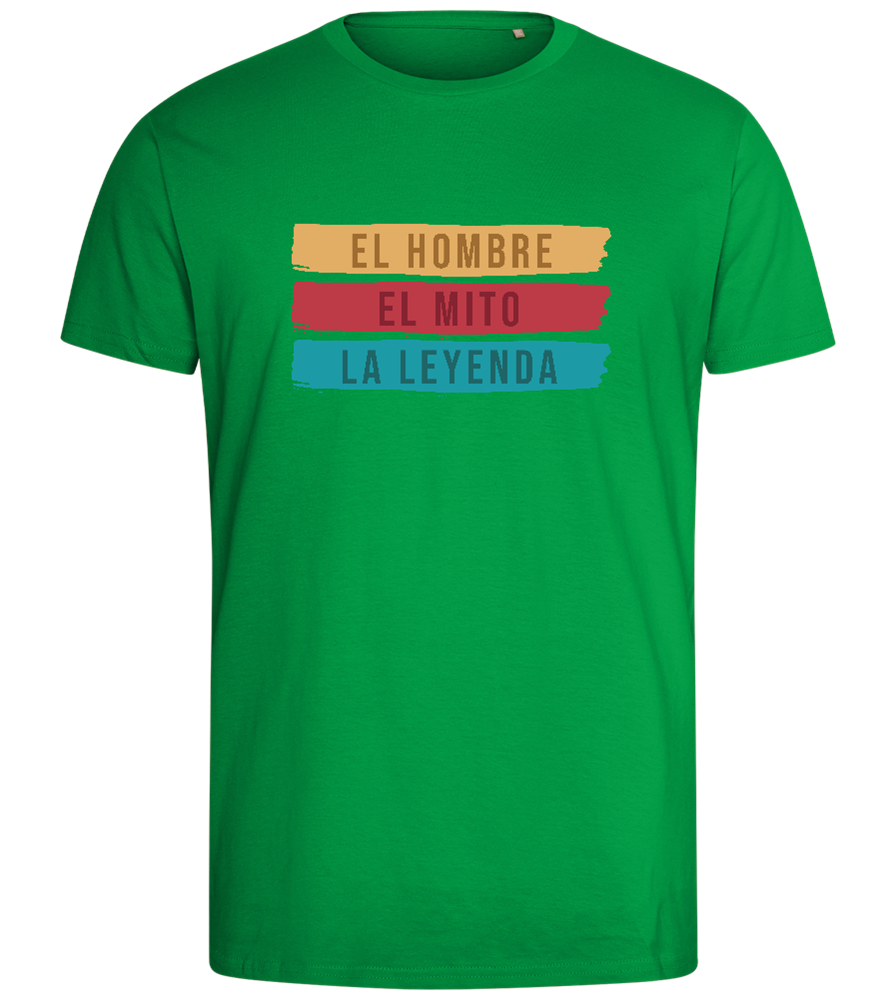 The Legend Himself Design - Comfort men's fitted t-shirt_MEADOW GREEN_front