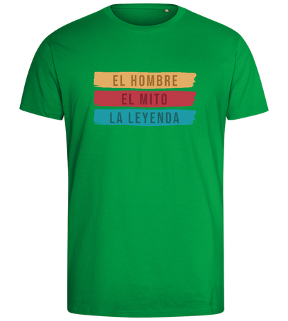 The Legend Himself Design - Comfort men's fitted t-shirt_MEADOW GREEN_front