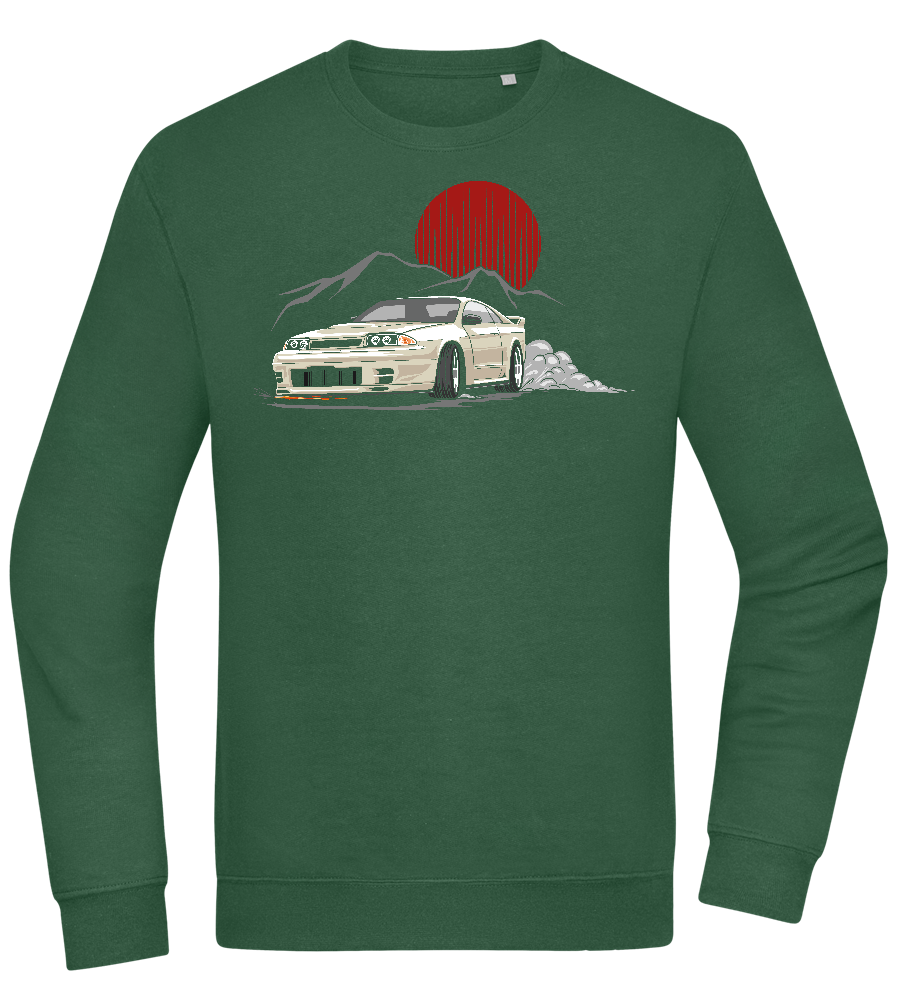 Skyline Car Design - Comfort Essential Unisex Sweater_GREEN BOTTLE_front