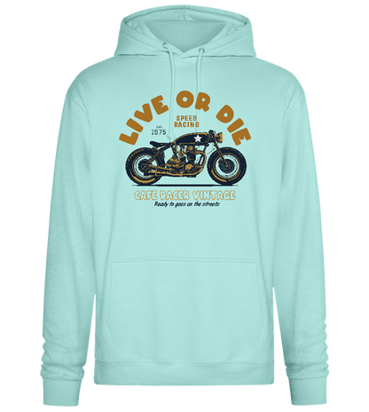 Cafe Racer Motor Design - Premium Essential Unisex Hoodie_ARCTIC BLUE_front