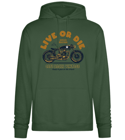 Cafe Racer Motor Design - Premium Essential Unisex Hoodie_GREEN BOTTLE_front