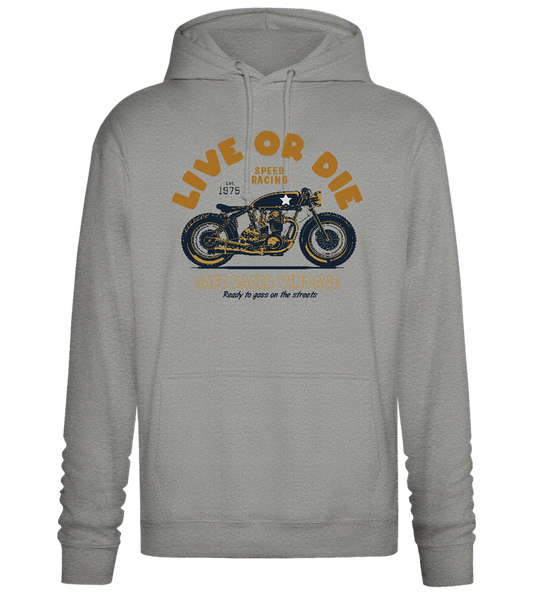 Cafe Racer Motor Design - Premium Essential Unisex Hoodie_ORION GREY II_front