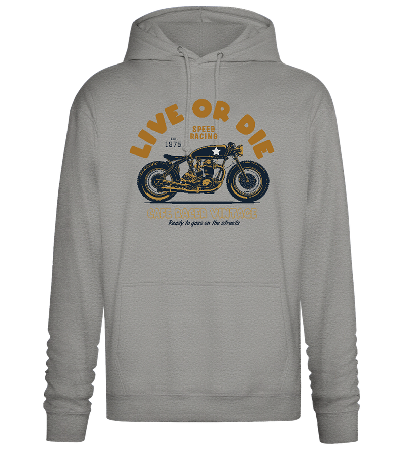 Cafe Racer Motor Design - Premium Essential Unisex Hoodie_ORION GREY II_front