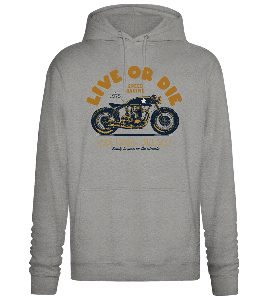 Cafe Racer Motor Design - Premium Essential Unisex Hoodie_ORION GREY II_front