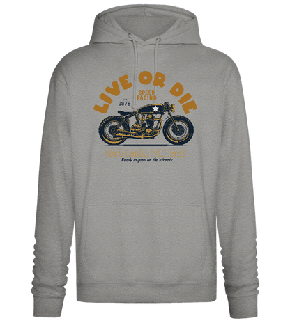 Cafe Racer Motor Design - Premium Essential Unisex Hoodie_ORION GREY II_front