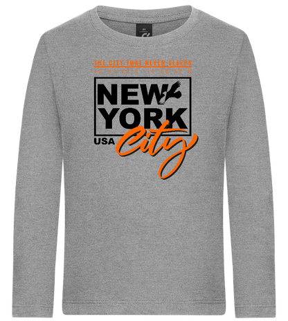 The City That Never Sleeps Design - Premium kids long sleeve t-shirt_ORION GREY_front
