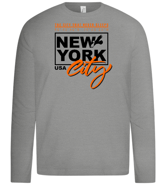 The City That Never Sleeps Design - Premium kids long sleeve t-shirt_ORION GREY_front