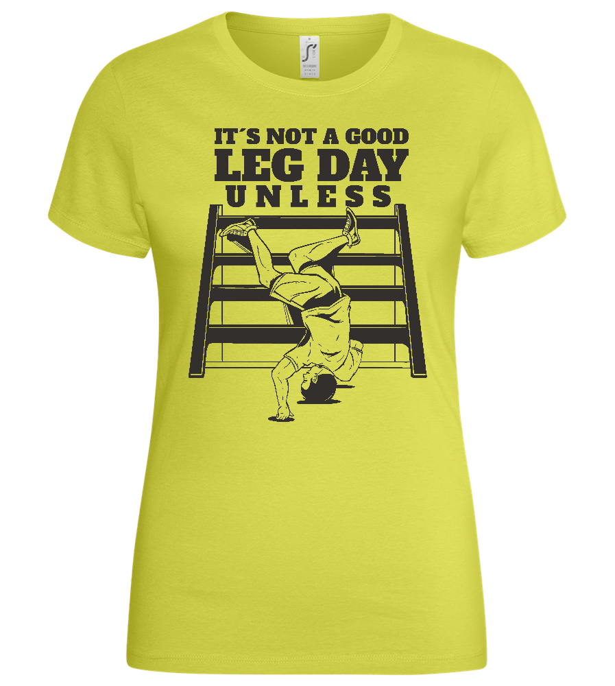 Legs Destroyed Design - Basic women's t-shirt_GREEN APPLE_front